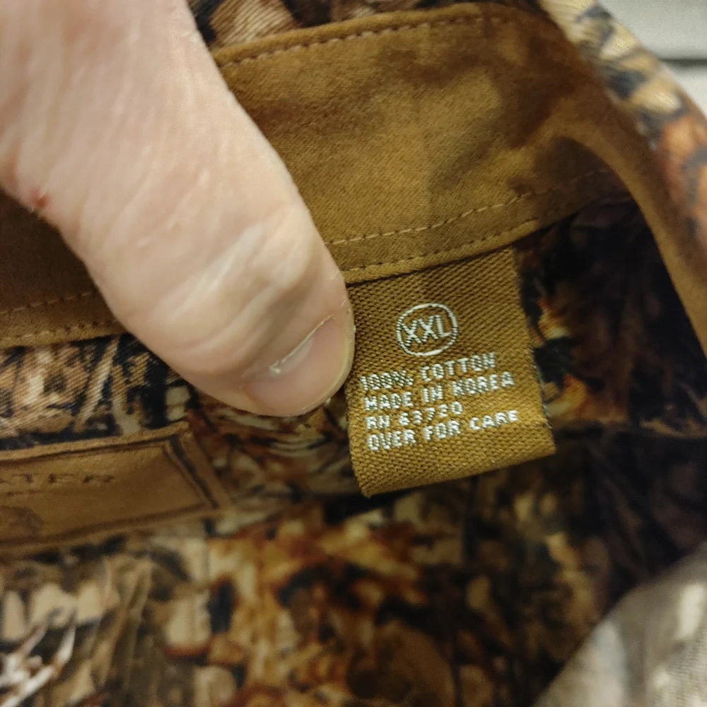 CLEARWATER OUTFITTERS SUEDE TRIM DEER HUNT SHIRT XXL - Picture 6 of 7